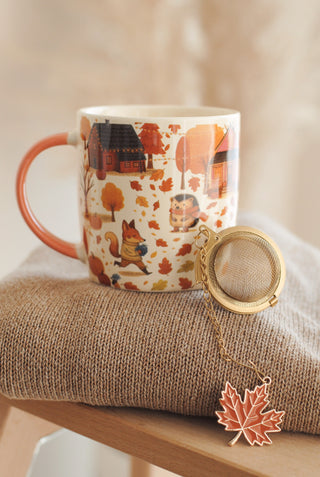 Autumn Mug and Tea Strainer Set