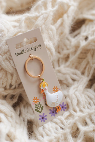 Floral Duckie Keyring