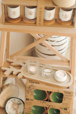 Deer Tray & Tealight Holders Set
