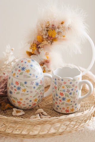 Floral Scalloped Mug