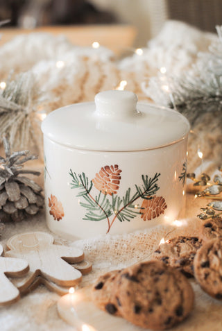 Winter Ceramic Storage Jar