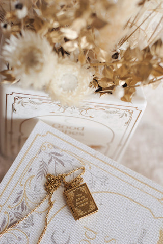 Book Locket Necklace in Giftbox