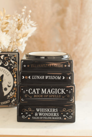 Cat Book Stack Vase