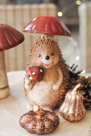Hedgehog with Red Mushroom