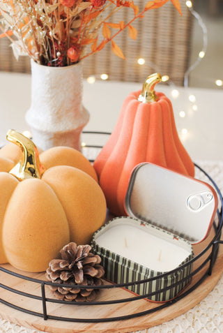 Orange Ceramic Velvet Pumpkin