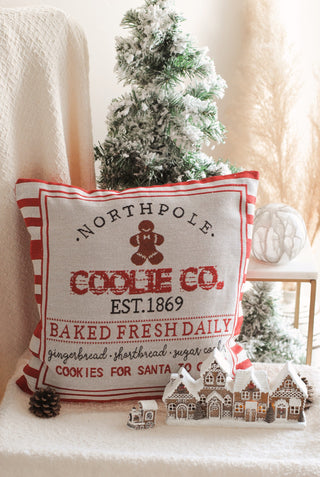 North Pole Gingerbread Cushion Cover