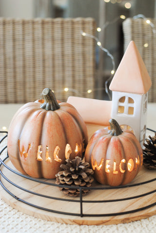 Welcome Pumpkin Orange Large