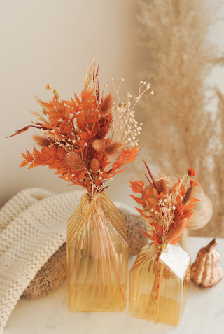 Autumn House Vases Large & Small w/ Flowers II