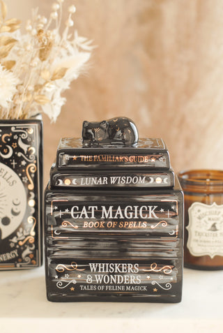 Celestial Cat Book Stack Oil Burner