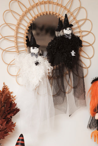 Hanging Ghost with Tulle - Black