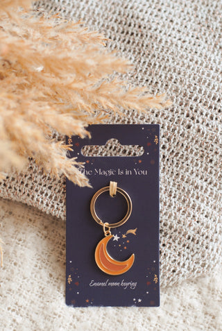Autumn Magic Moon Keyring
