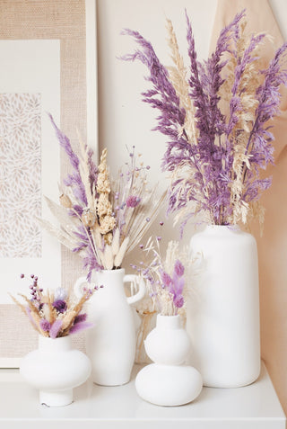 LAVENDER HAZE LARGE BOUQUET & HARPER VASE