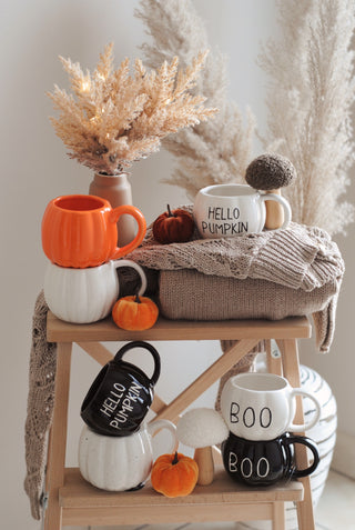 Boo - Pumpkin Mug Black