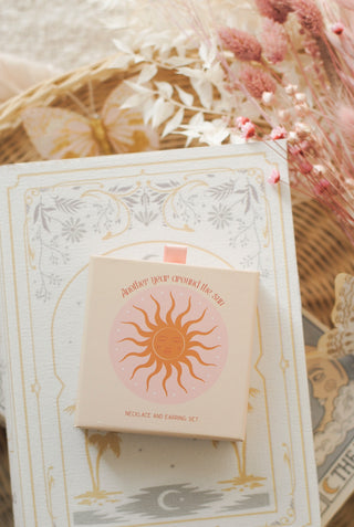 Sun Earrings and Necklace Giftbox