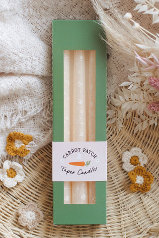 Daisy Dinner Candles - Set van 3