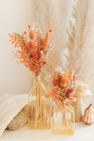 Autumn House Vases Large & Small w/ Flowers III