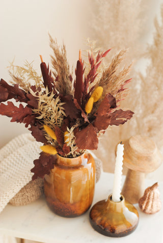 Set of Autumn Vase with Flowers & Little Vase II