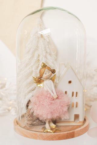 LITTLE PINK ANGEL WITH FLUFFY SKIRT - HANDJES NAAR BENEDEN