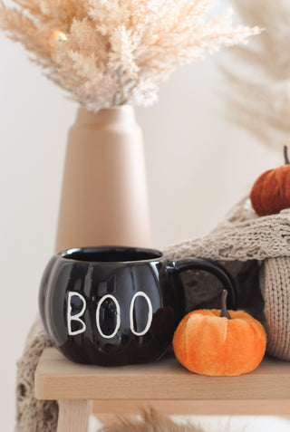 Boo - Pumpkin Mug Black