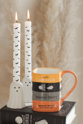 Haunted Library Book Stack Mug