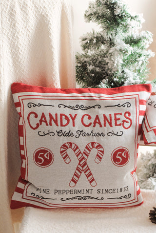 Candy Cane Cushion Cover