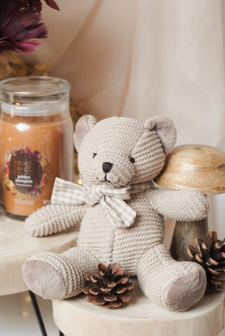 Knitted Bear with Bow