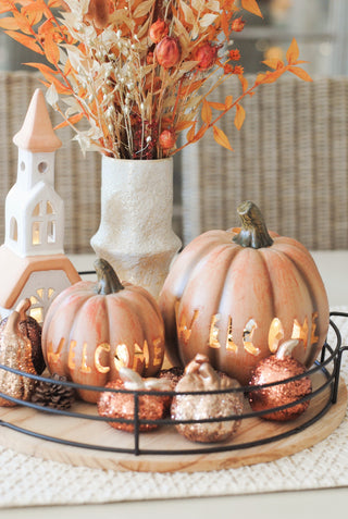 Mini Glitter Pumpkins - Set van 6