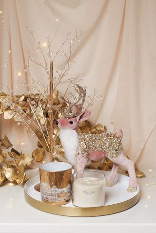 Pink Sparkling Deer
