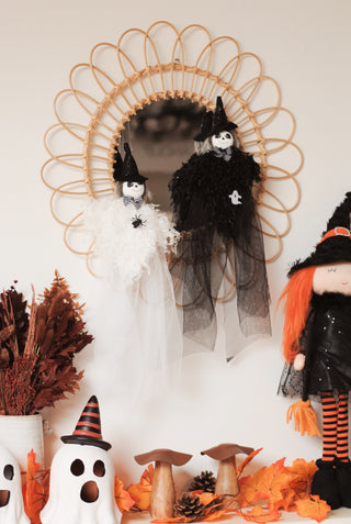 Hanging Ghost with Tulle - Black