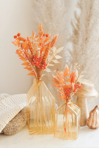Autumn House Vases Large & Small w/ Flowers I