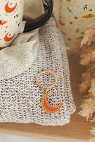 Autumn Magic Moon Keyring