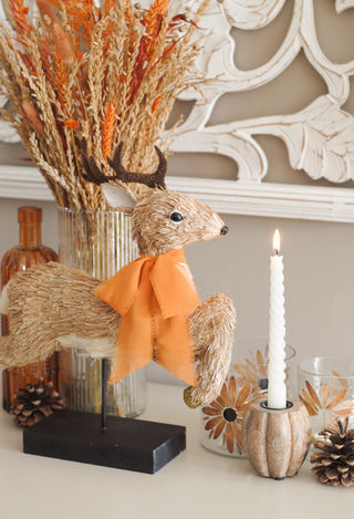 Wooden Pumpkin Dinner Candle Holder