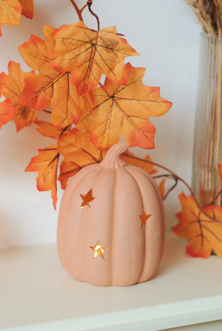 Terracotta Pumpkin with Stars