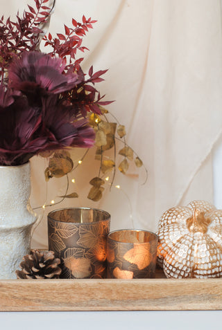 Golden Autumn Tealight Holder Small