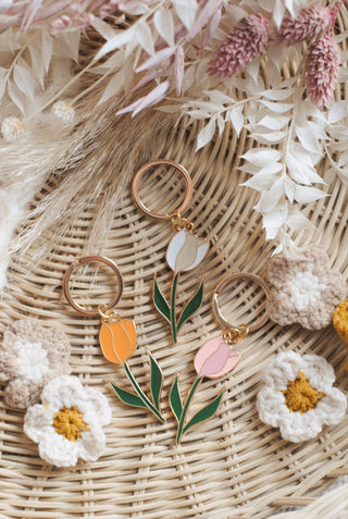 Tulip Keyring - Pink