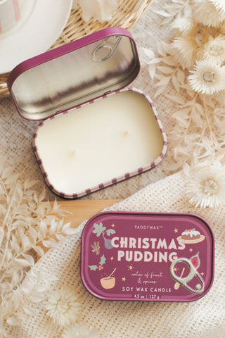 Paddywax - Bistro Tin Candle in Christmas Pudding