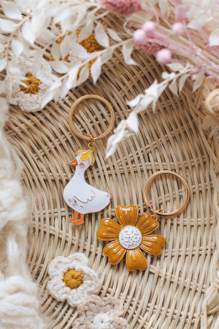 Yellow Daisy Keyring