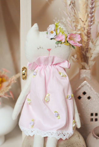Cat with Pink Dress