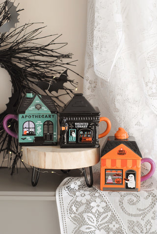 Haunted Library Mug with Lid