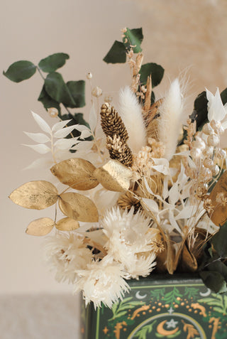Green Witch Book Vase & Dried Flowers II