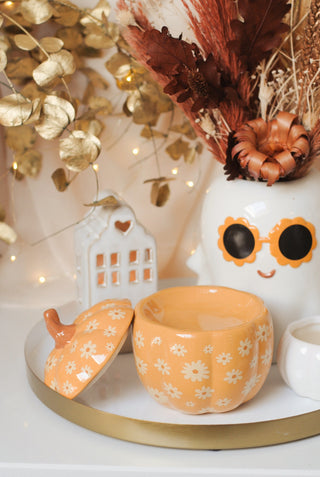 Floral Pumpkin Wax & Oil Burner