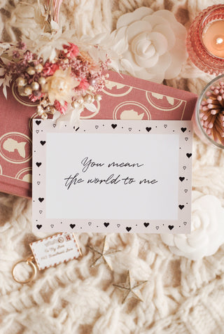 YOU MEAN THE WORLD TO ME - ANSICHTKAART