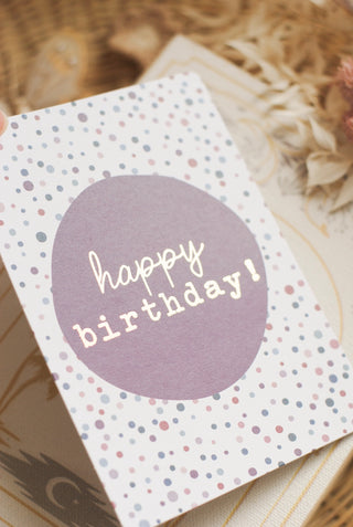 Happy Birthday! - Gold Foil Ansichtkaart