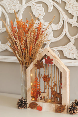 Autumn Woodland Scene with Light