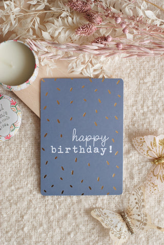 Happy Birthday! - Gold Foil Ansichtkaart