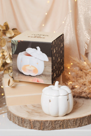 Starry Pumpkin Oil Burner - White