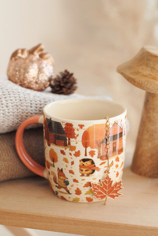 Autumn Mug and Tea Strainer Set