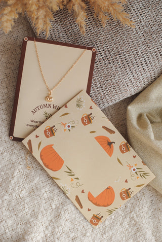 Pumpkin Necklace & Card