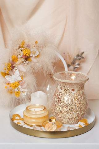 Gold & White Tray (26cm)