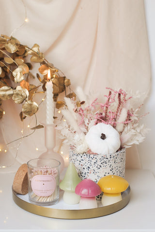 Pastel Mushroom Candles - Set van 3
